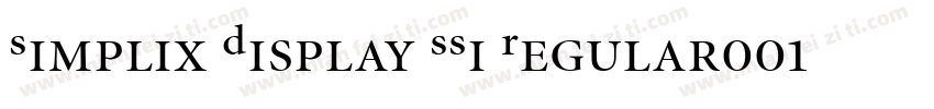 Simplix Display SSi Regular001001字体转换